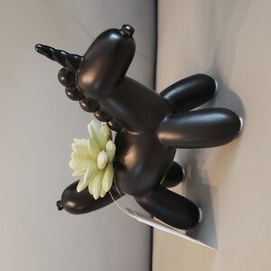 Ceramic unicorn faux succulent decor NWT